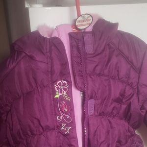 Girls winter coats with accessories